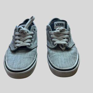 Vans Men's Canvas & Leather Accents Low-Top Sneakers 751505 Gray  Size 7